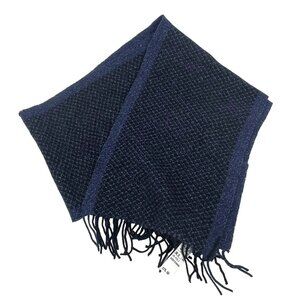 Jos. A Bank Wool-Blend Scarf Black/Blue NWT